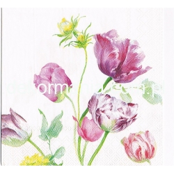 Serwetka  -2388-  ,  tulipany